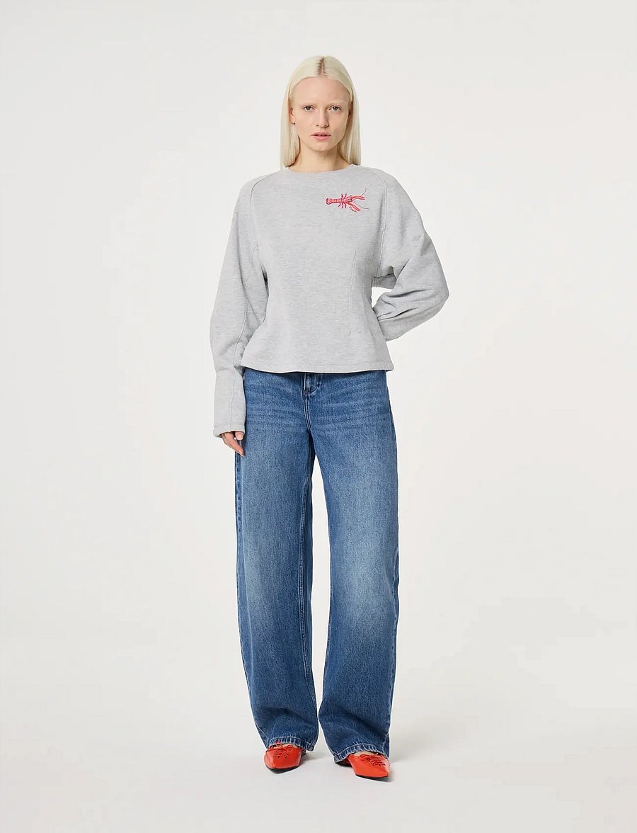 Fabienne Chapot - Dhelia Sweater - dressipluusid - mid grey melange - 0