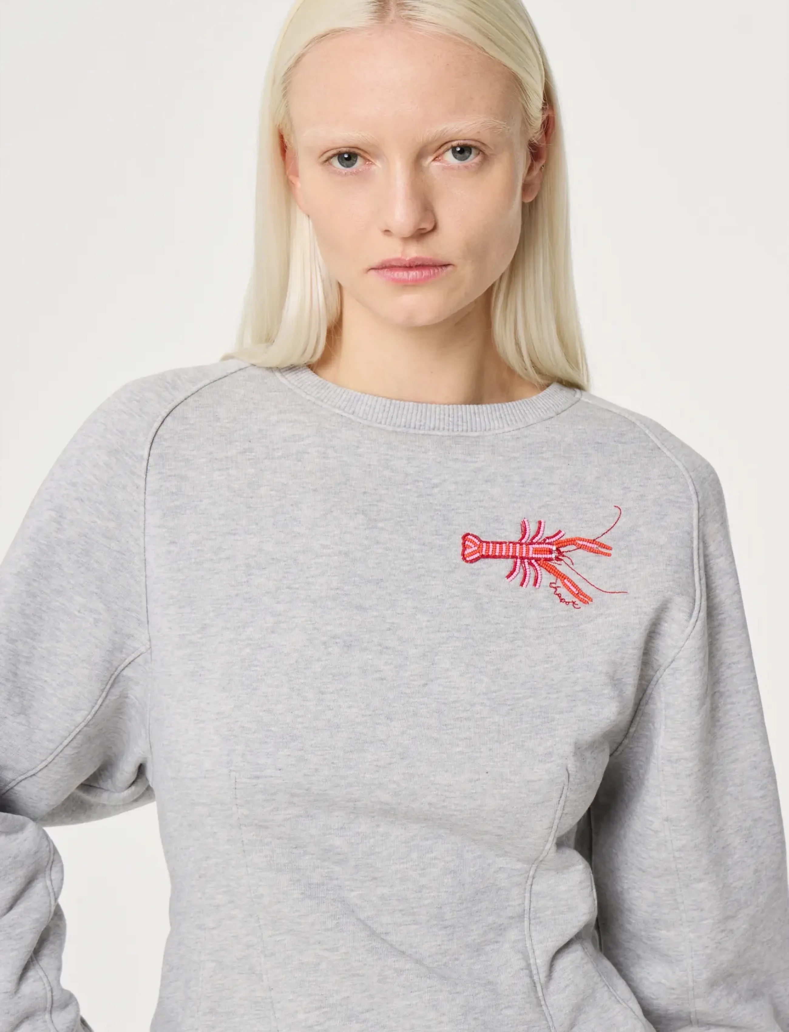 Fabienne Chapot - Dhelia Sweater - dressipluusid - mid grey melange - 3