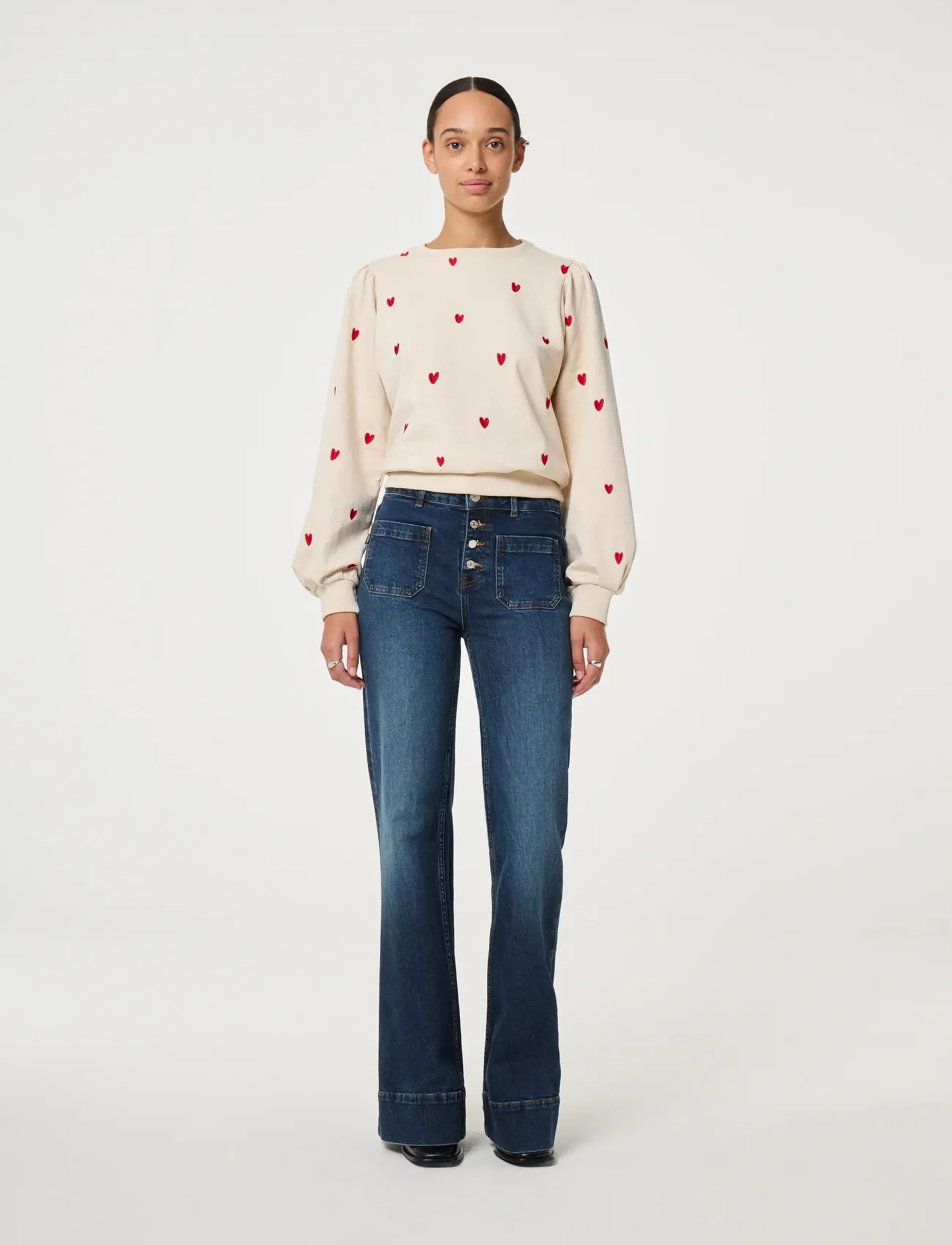 Fabienne Chapot - Dina Sweater - kapuzenpullover - oatmeal/disco red - 2