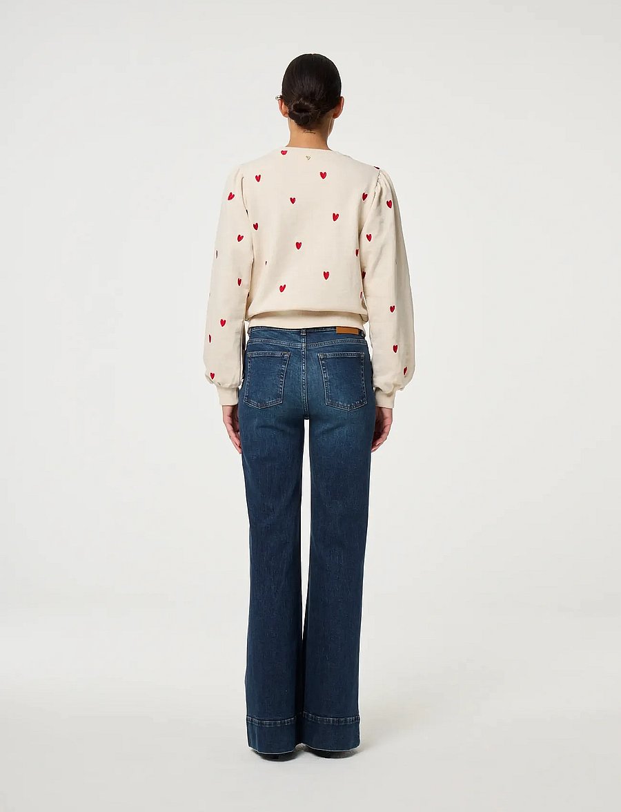 Fabienne Chapot - Dina Sweater - dressipluusid - oatmeal/disco red - 3