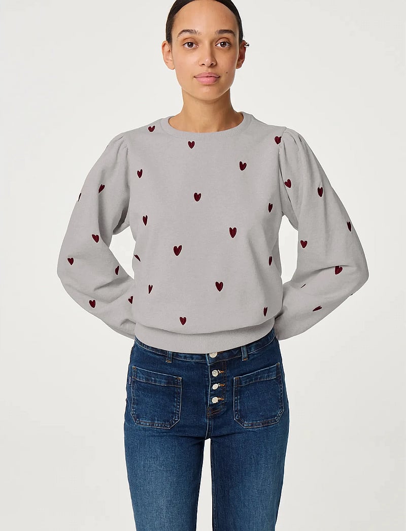 Fabienne Chapot - Dina Sweater - sweatshirts - grey melange - 1