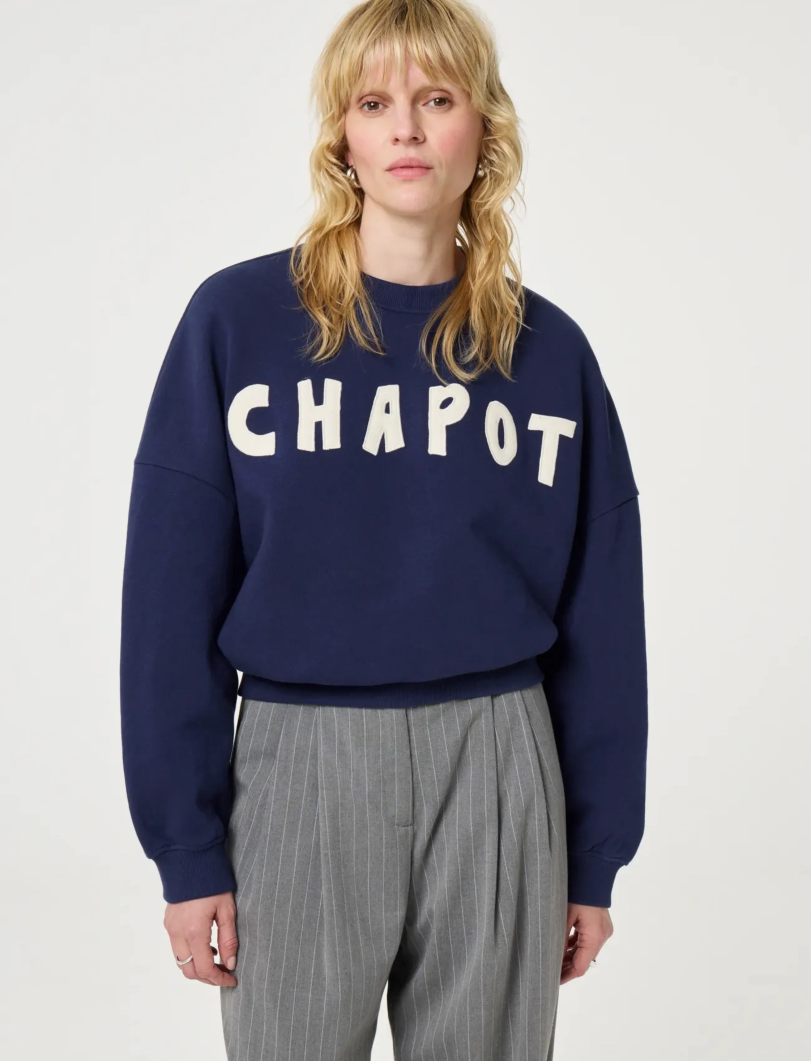 Fabienne Chapot Amy Sweater, Damen, Rundhals Sweatshirt, Marineblau, Gr.S