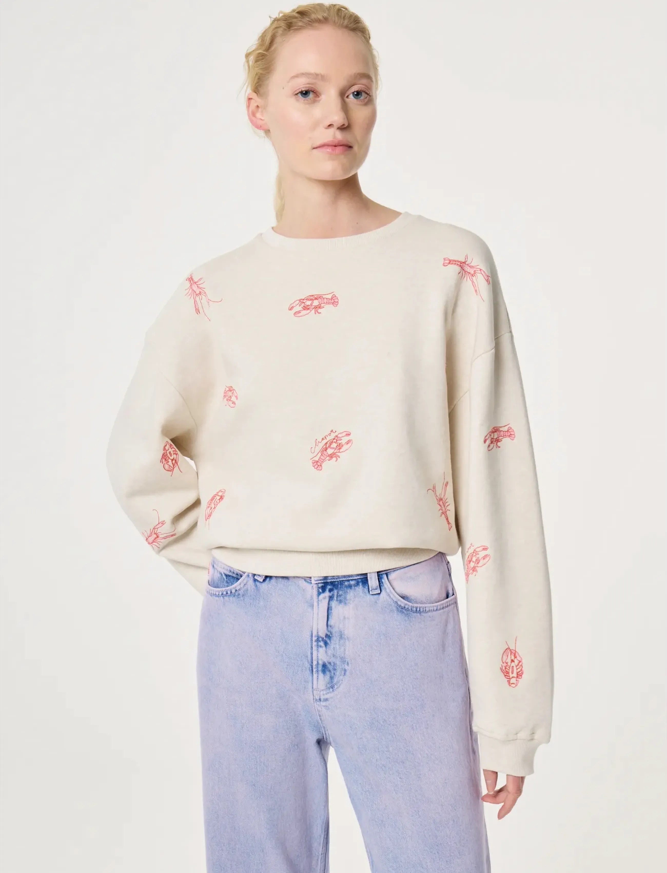 Fabienne Chapot - Terry Sweater - hversdagsleg tíska - oatmeal melange - 2