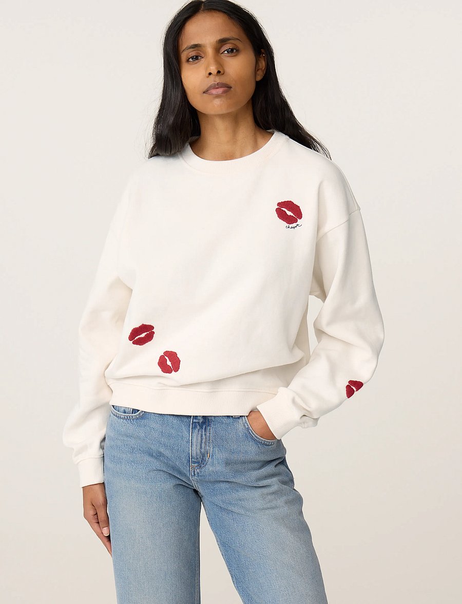 Fabienne Chapot - Terry Kiss Sweater - sweatshirts - cosy white - 2