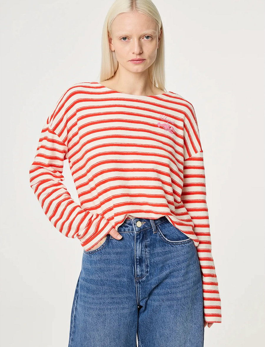 Fabienne Chapot - Celina Top - langärmlige tops - cosy white/tangerine tango - 2