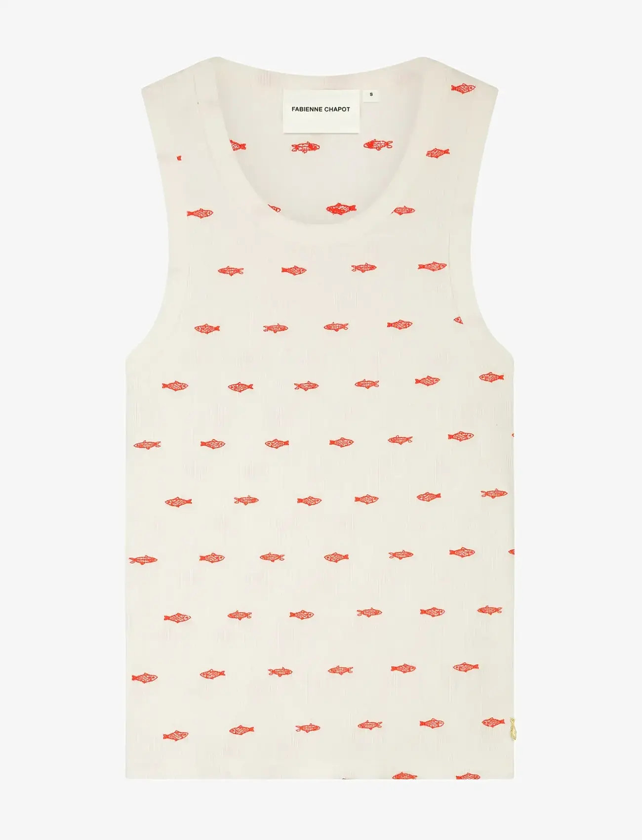 Fabienne Chapot - Tanja Jersey Tank - tanktops - cosy white/tangerine tango - 1