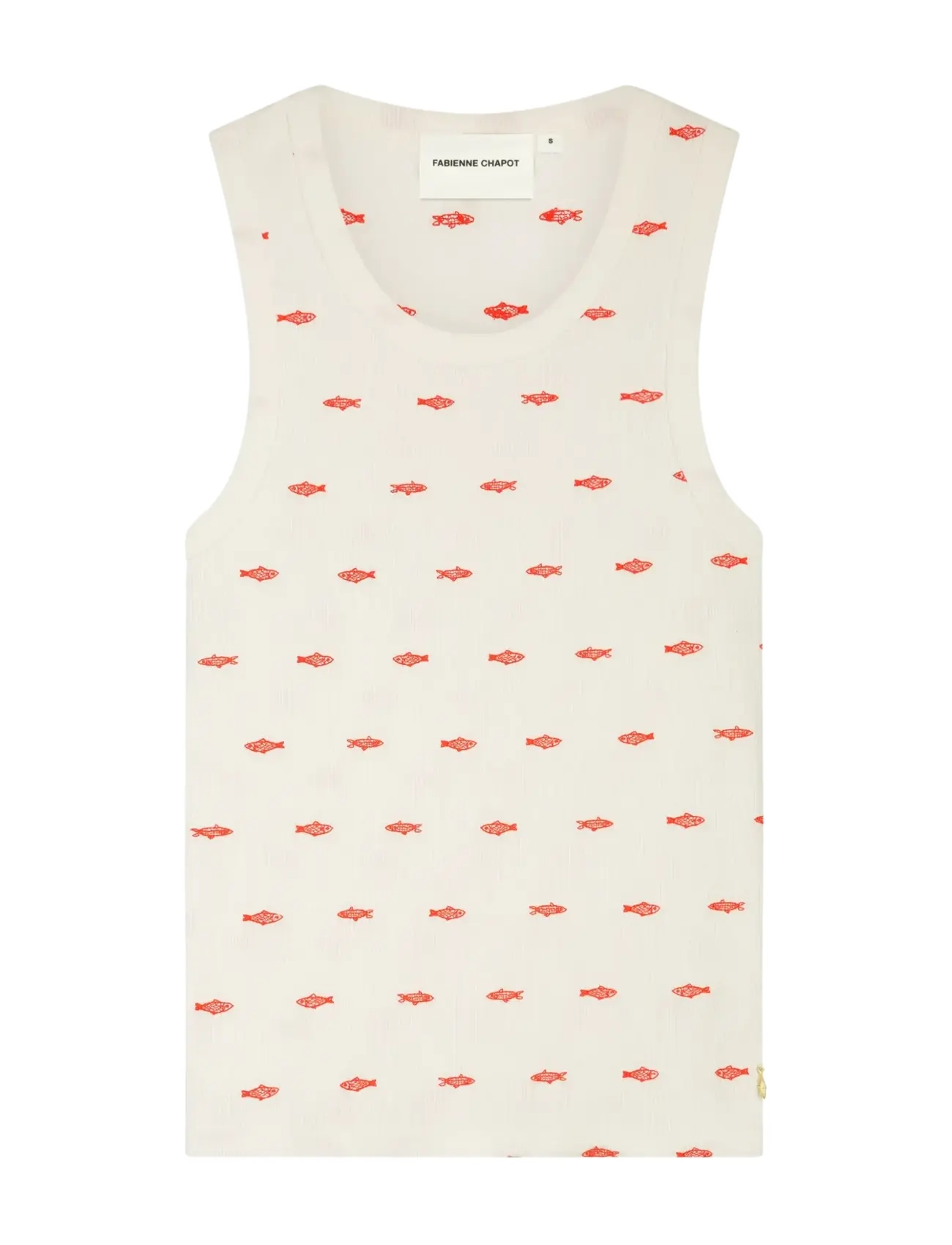 Fabienne Chapot - Tanja Jersey Tank - Ärmellose tops - cosy white/tangerine tango - 1
