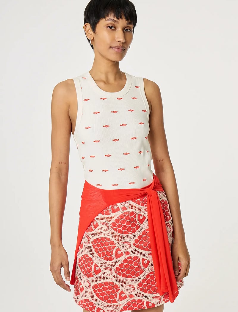 Fabienne Chapot - Tanja Jersey Tank - tanktops - cosy white/tangerine tango - 2