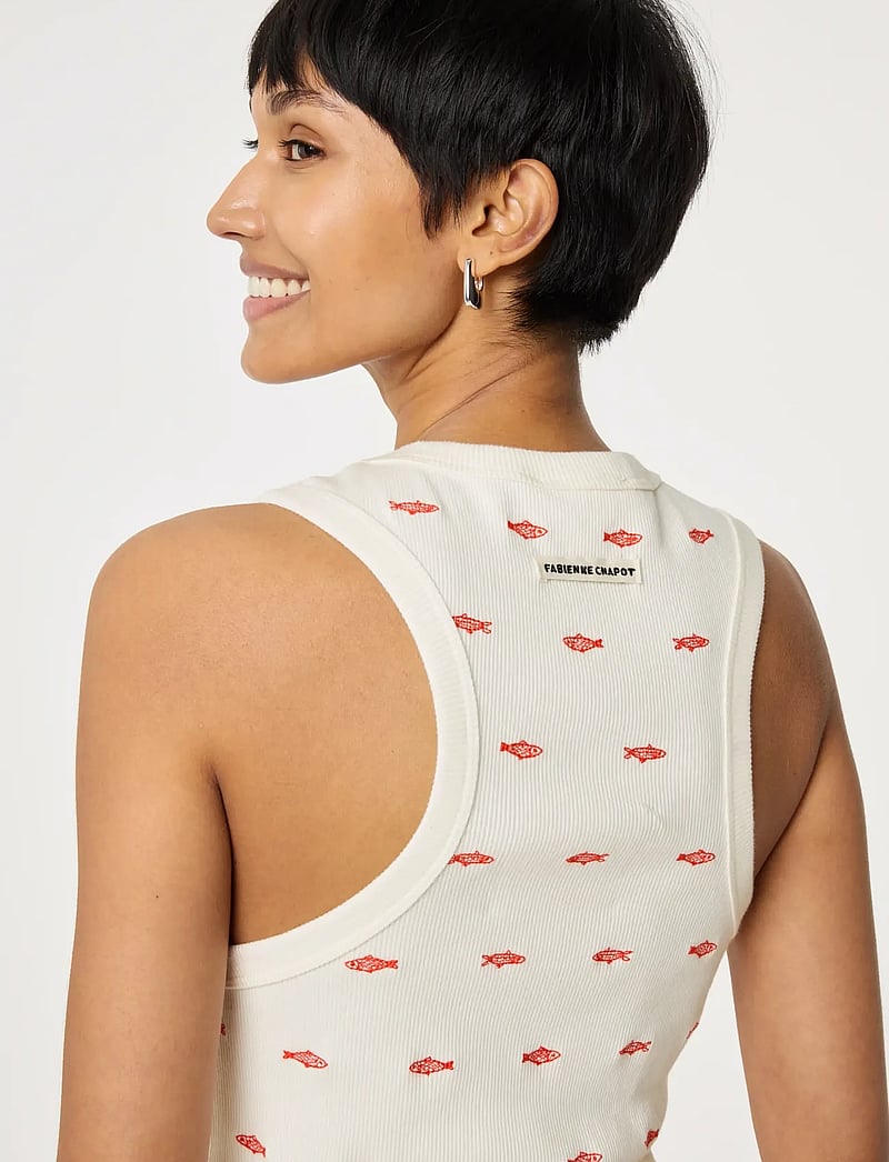 Fabienne Chapot - Tanja Jersey Tank - tanktops - cosy white/tangerine tango - 4