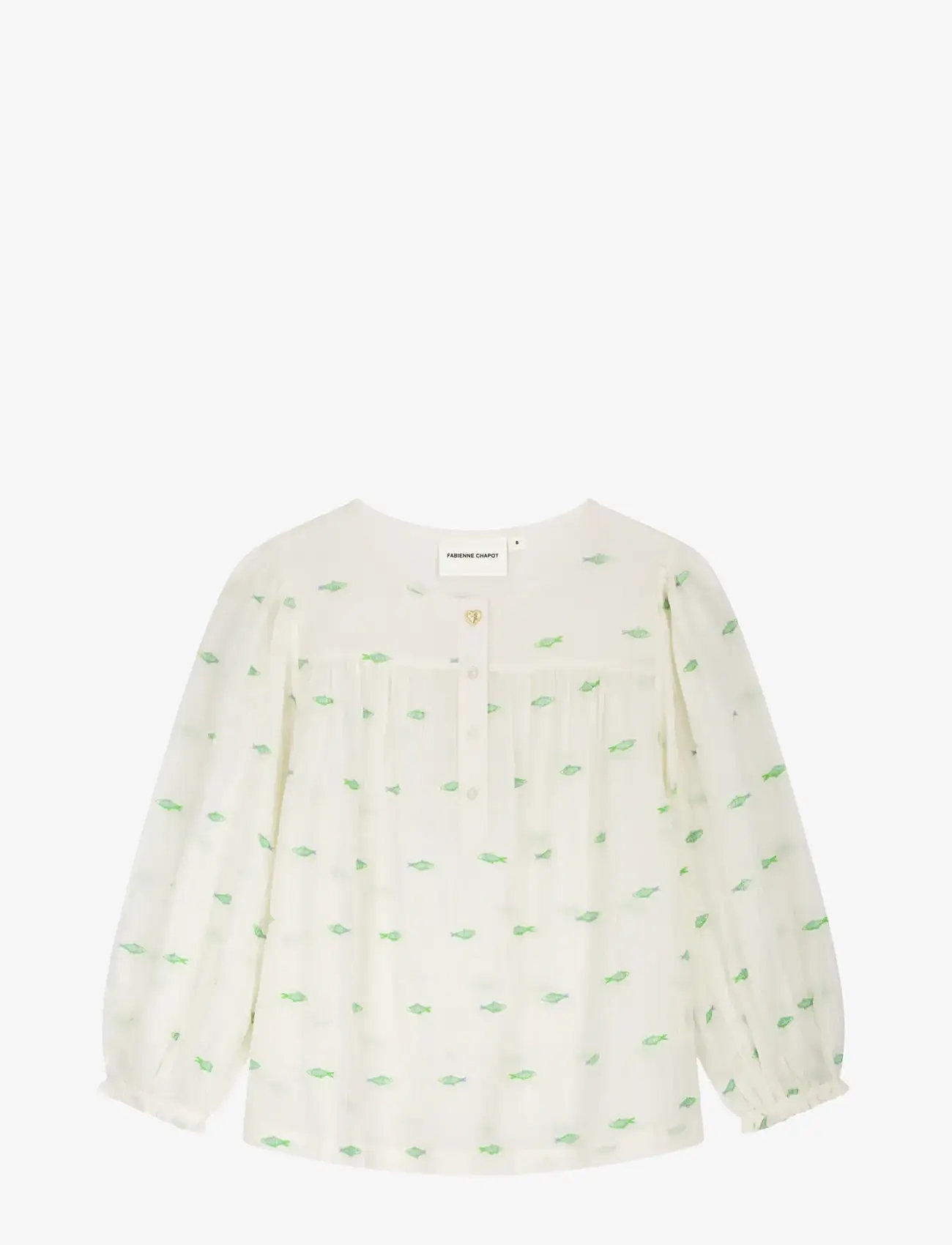 Fabienne Chapot - Bindi Top - langärmlige blusen - cosy white/green - 1