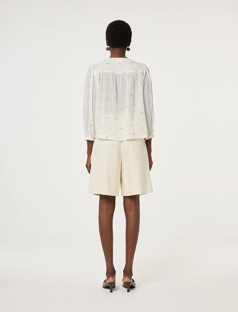 Fabienne Chapot - Bindi Top - langärmlige blusen - cosy white/green - 3