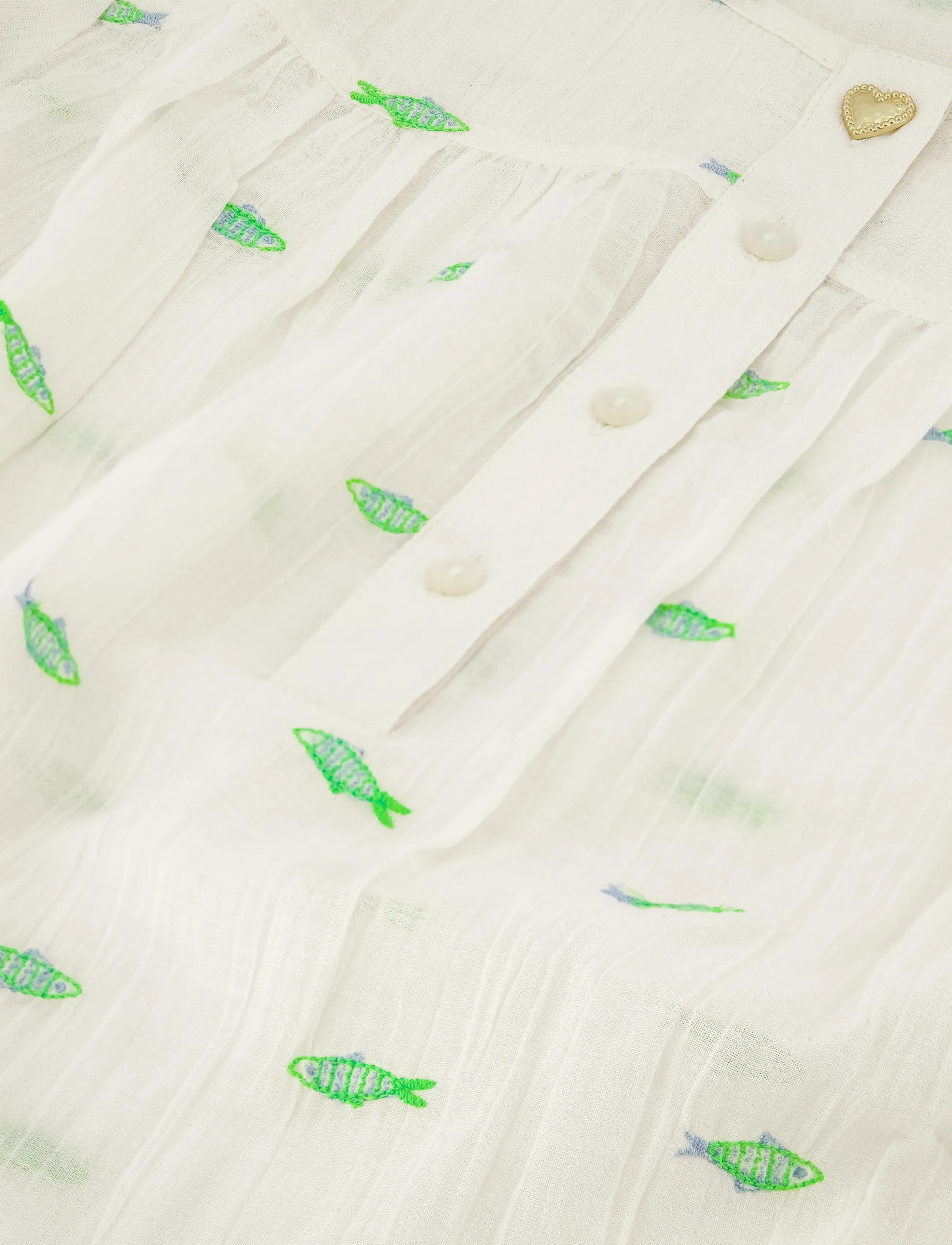 Fabienne Chapot - Bindi Top - langærmede bluser - cosy white/green - 4