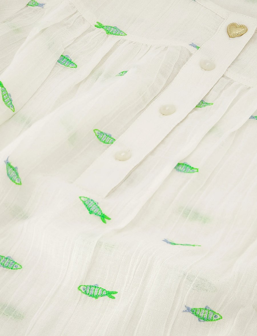 Fabienne Chapot - Bindi Top - langærmede bluser - cosy white/green - 4