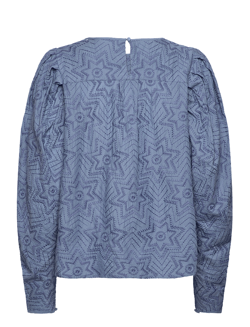 Fabienne Chapot - Mya Top Allover Embro - langärmlige blusen - kahlo blue - 2