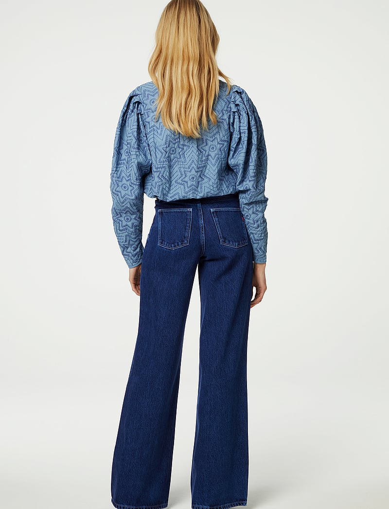 Fabienne Chapot - Mya Top Allover Embro - langärmlige blusen - kahlo blue - 4