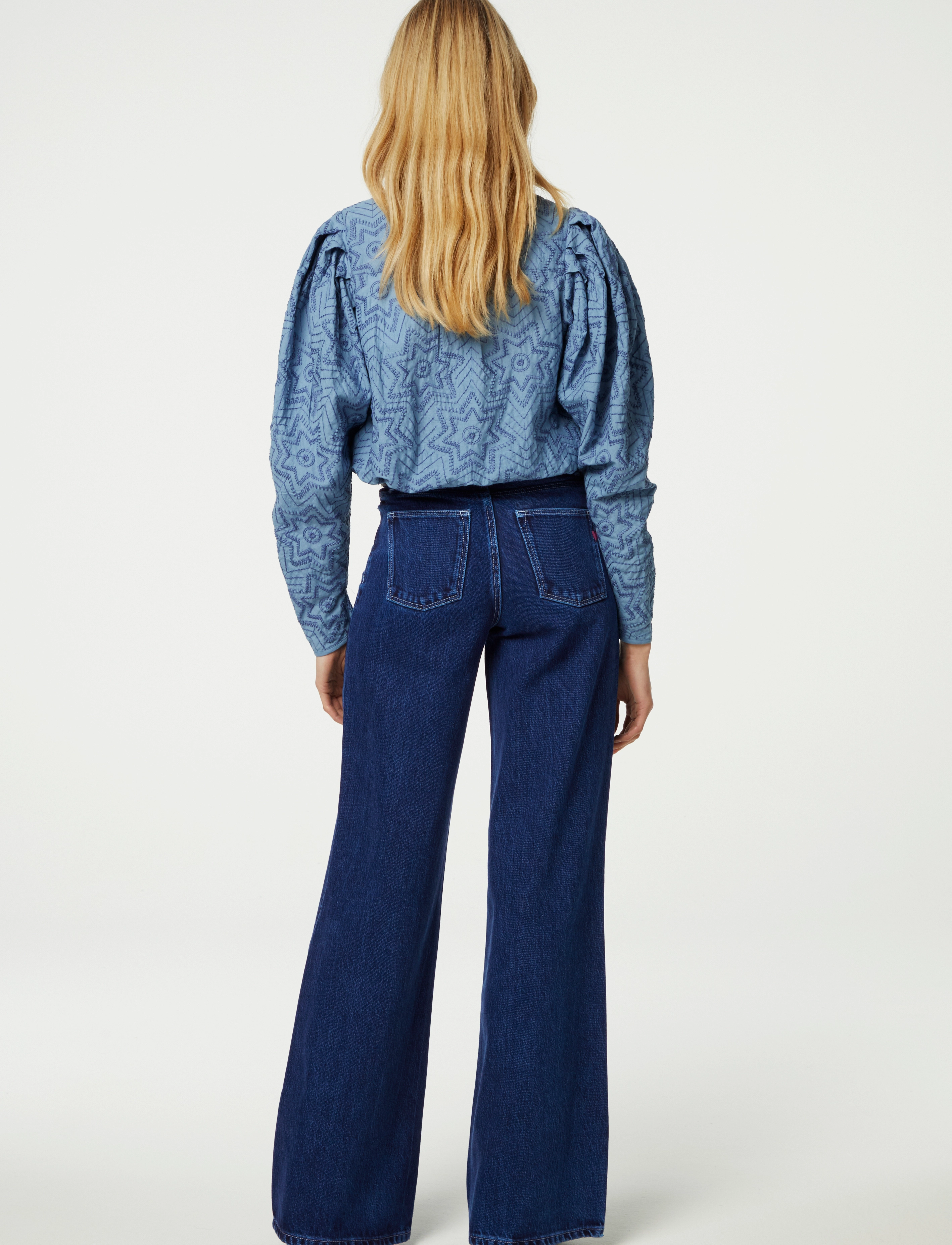 Fabienne Chapot - Mya Top Allover Embro - langærmede bluser - kahlo blue - 4