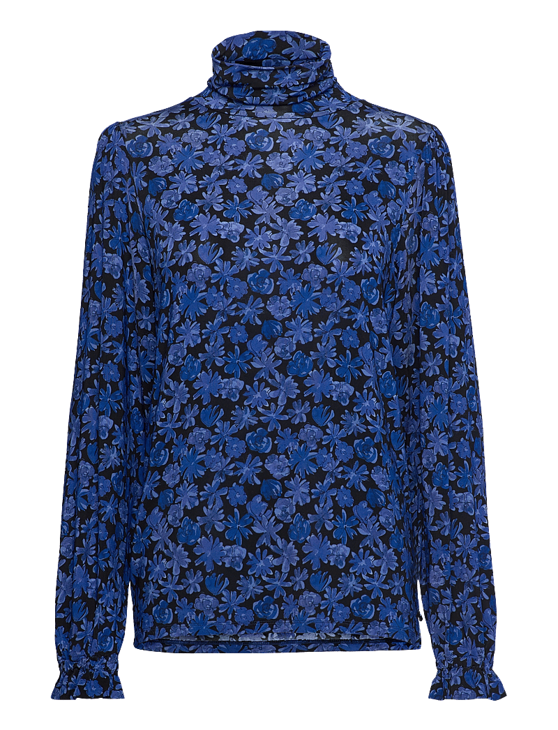 Fabienne Chapot - Billy Top - langärmlige blusen - black/bright blue - 0