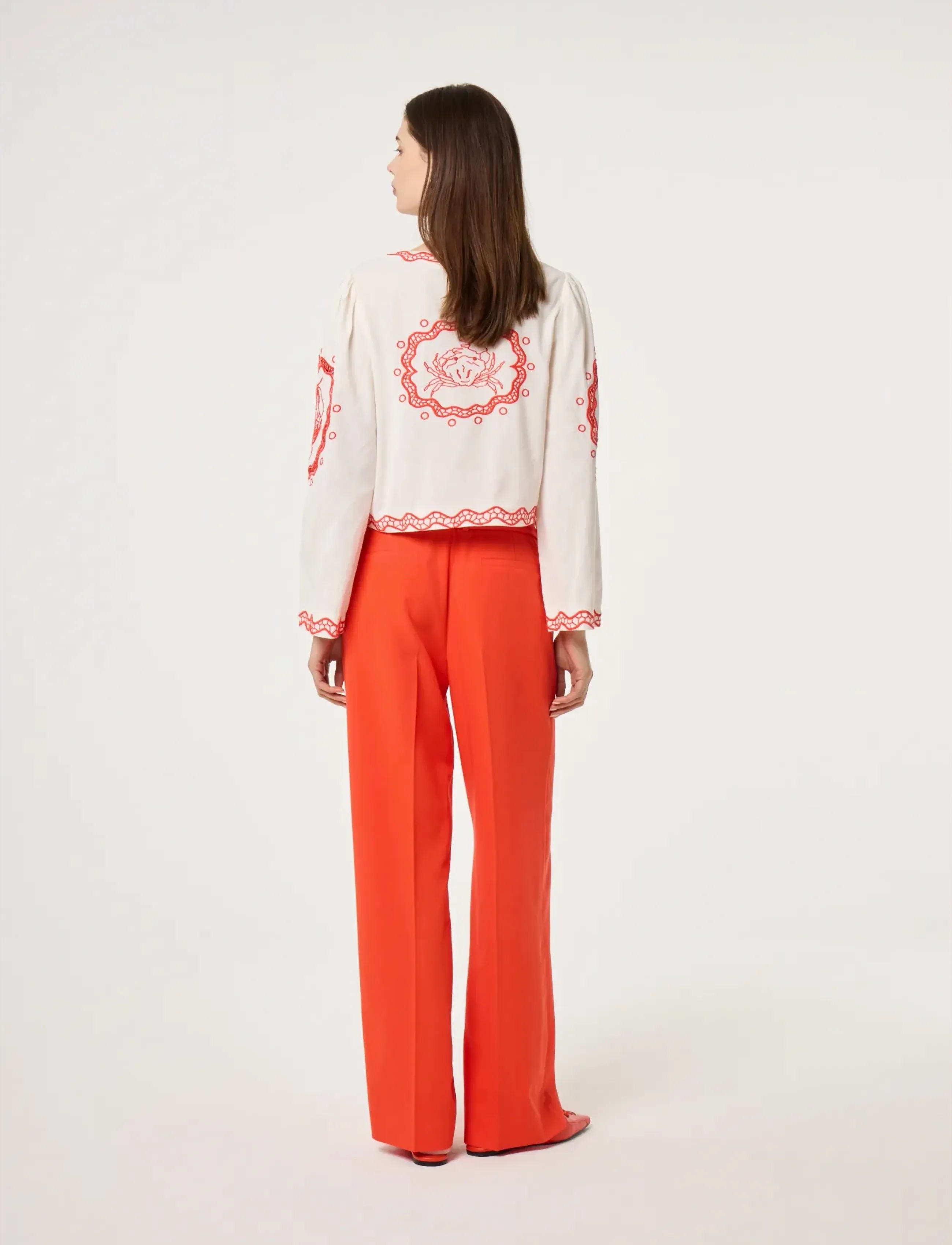 Fabienne Chapot - Serviette Blouse - pikkade varrukatega pluusid - cosy white/tangerine tango - 3