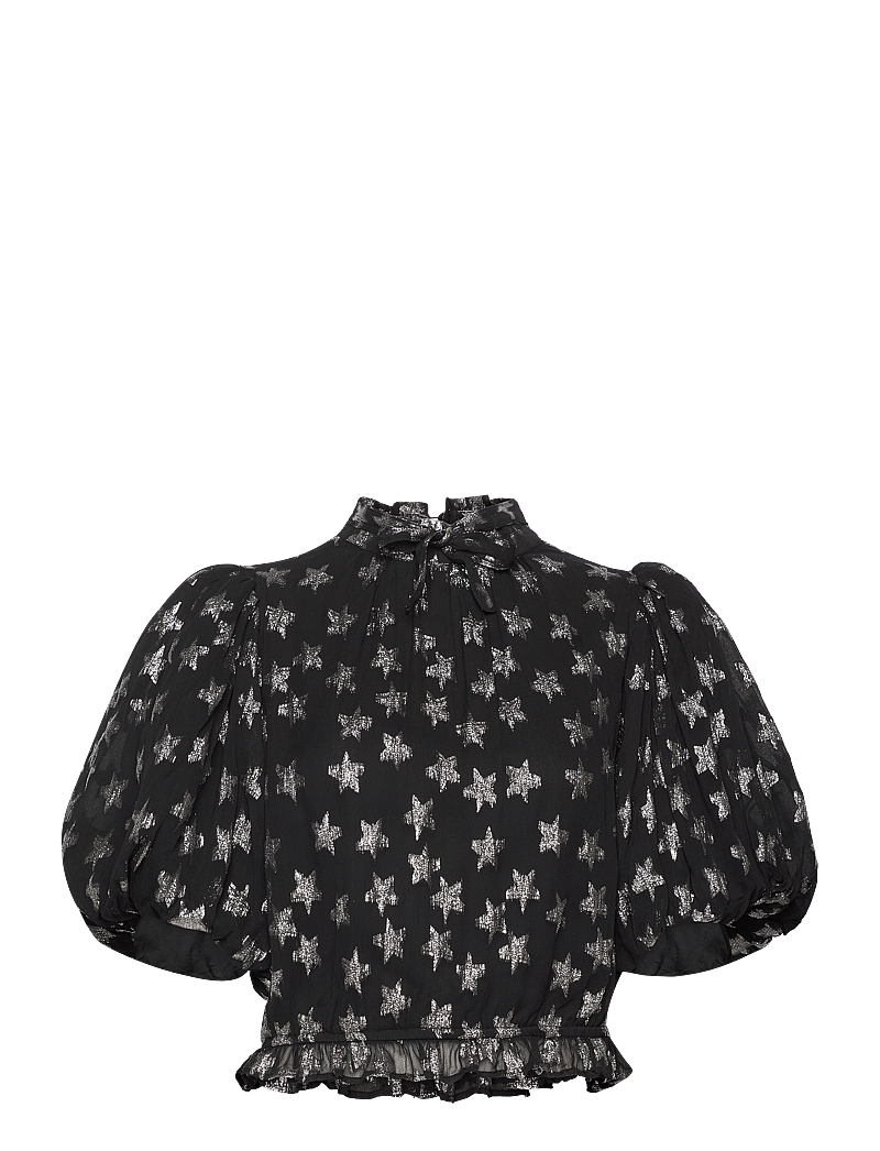 Fabienne Chapot - Dolli Top - lühikeste varrukatega pluusid - black/silver - 0