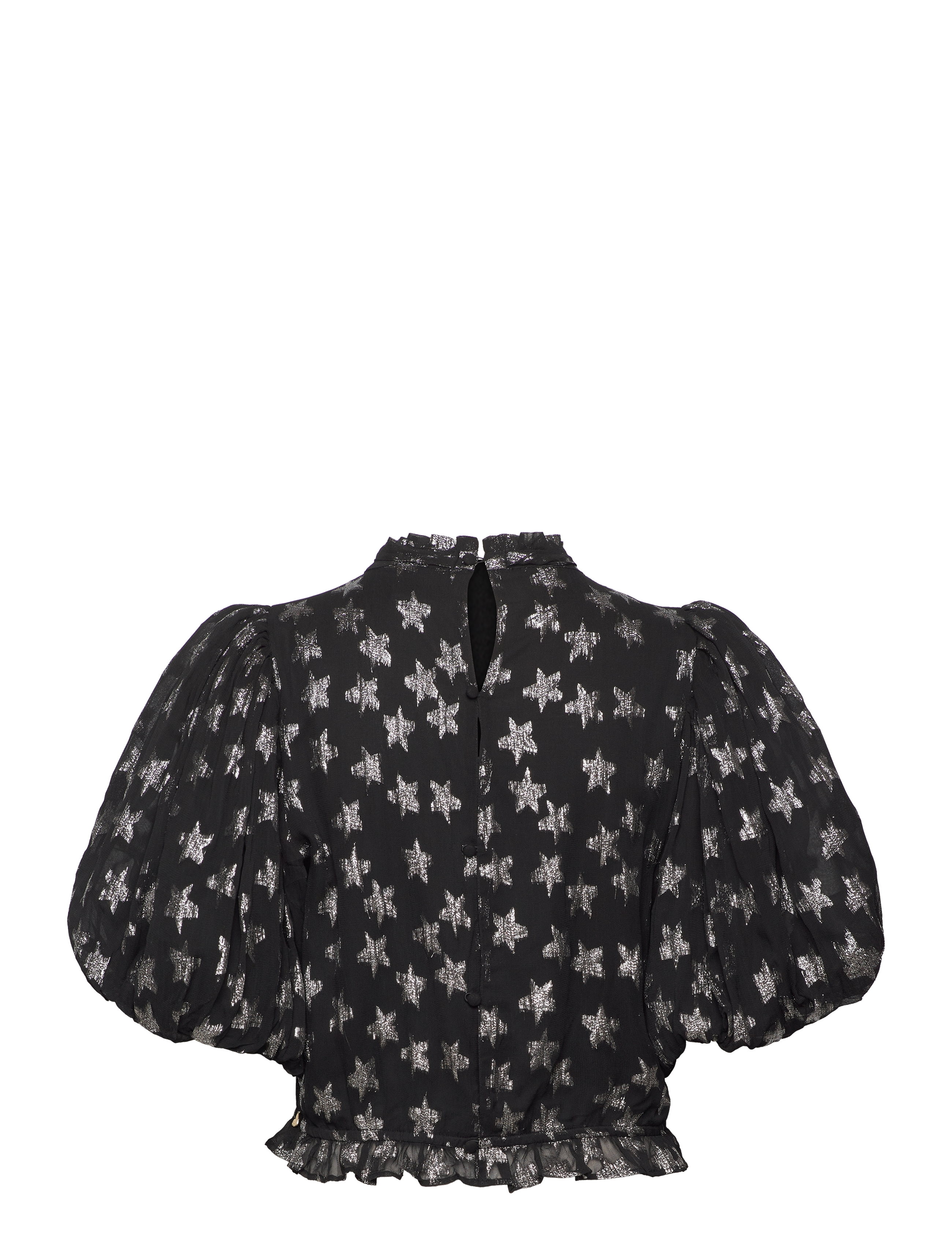 Fabienne Chapot - Dolli Top - kurzämlige blusen - black/silver - 1