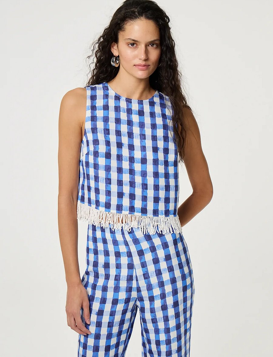Fabienne Chapot - Maxime Top - Ärmlösa blusar - navy/cosy white - 2