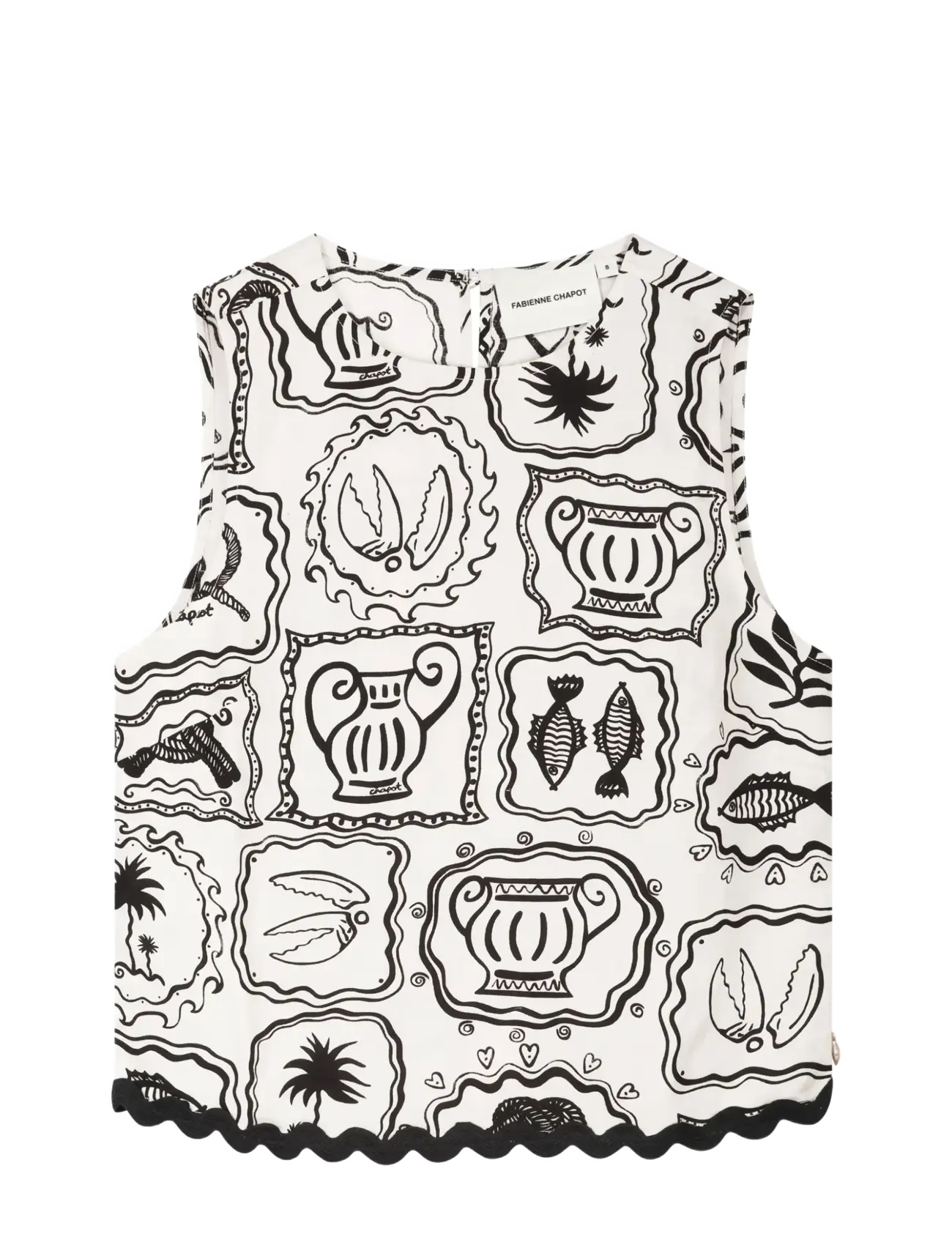 Fabienne Chapot Porto Top - Kleidung - COSY WHITE/BLACK / white