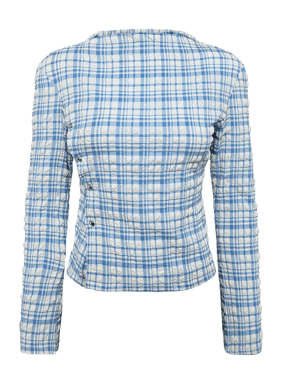 Fabienne Chapot - Ola Top - långärmade blusar - riad blue/cosy white - 0