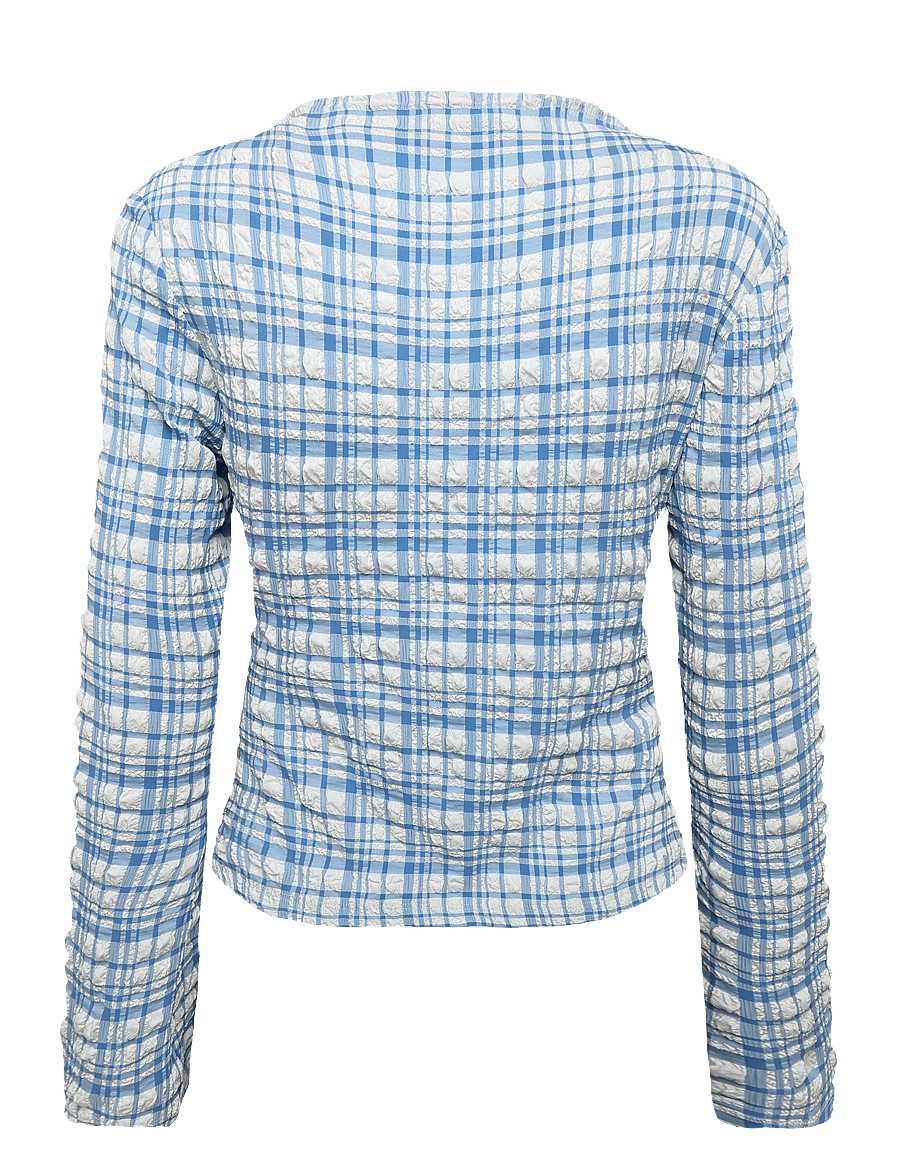 Fabienne Chapot - Ola Top - långärmade blusar - riad blue/cosy white - 1