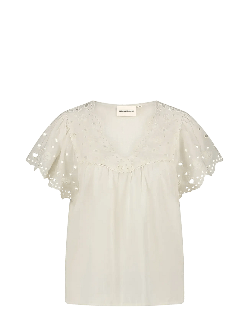 Fabienne Chapot - Kristin Top - kortærmede bluser - cosy white - 1