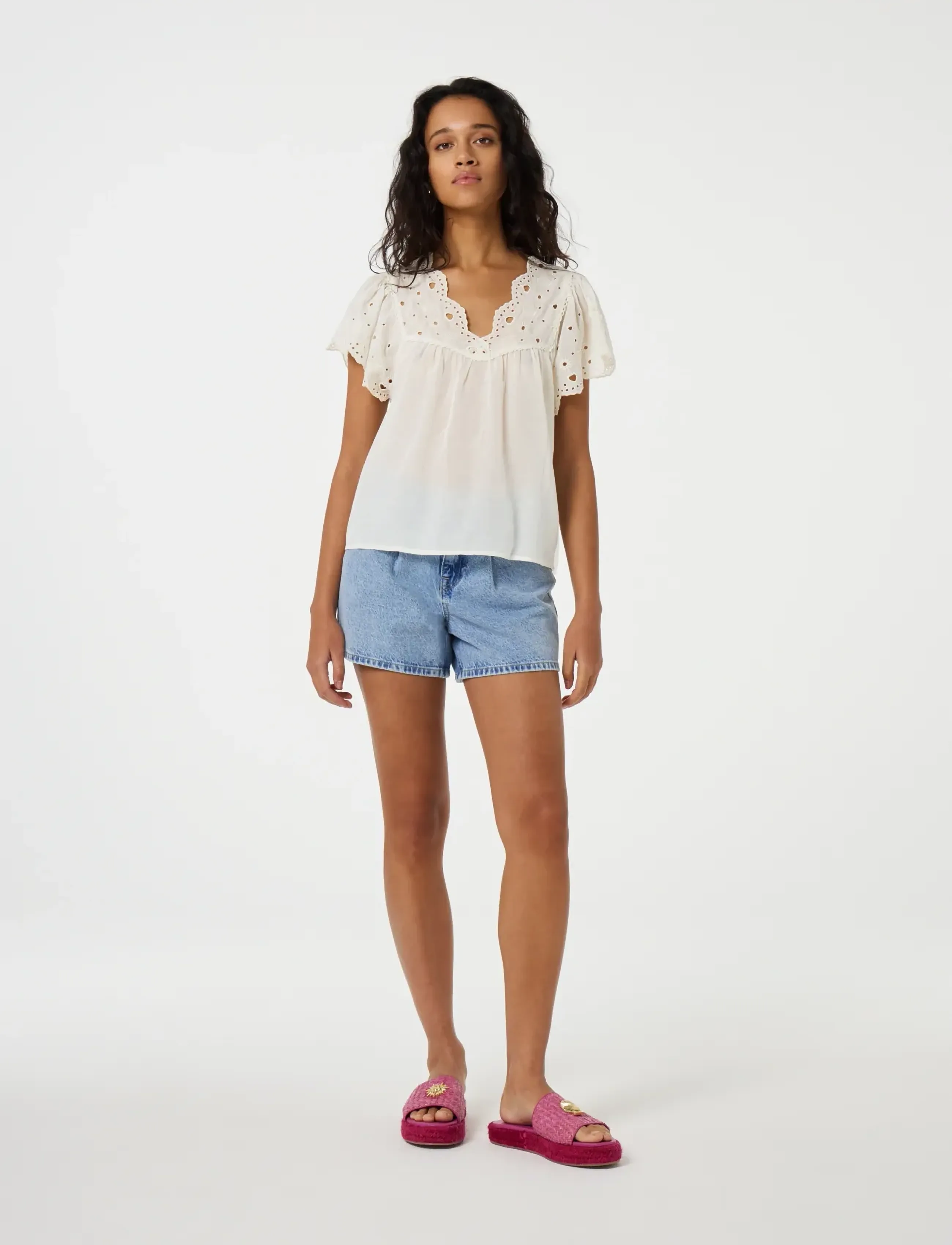 Fabienne Chapot Kristin Top - Blusar & Skjortor - COSY WHITE / cream
