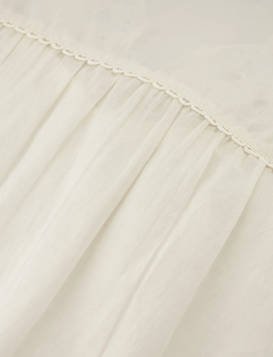 Fabienne Chapot - Kristin Top - lühikeste varrukatega pluusid - cosy white - 4