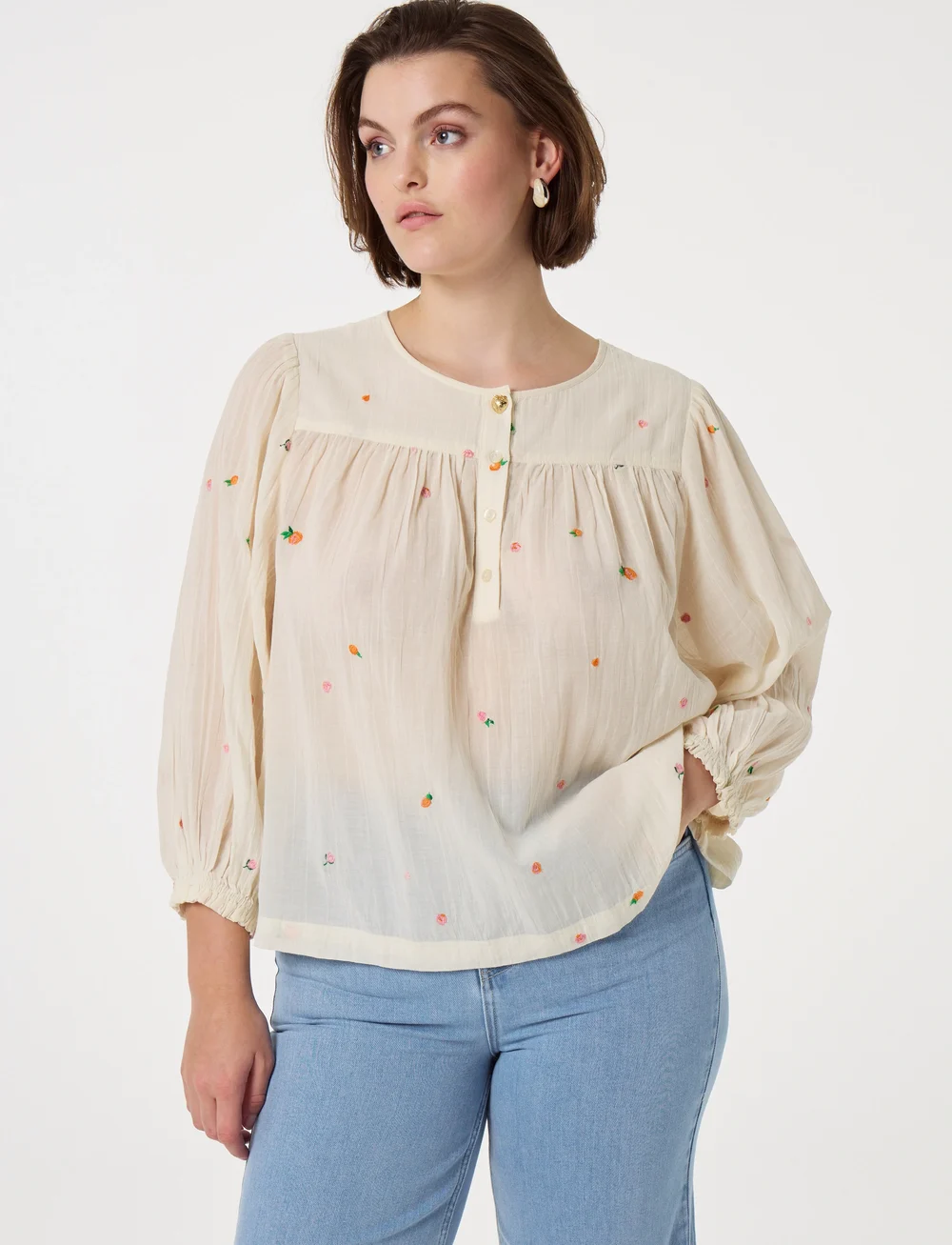 Fabienne Chapot - Bindi Top - blūzes ar garām piedurknēm - cosy white - 0