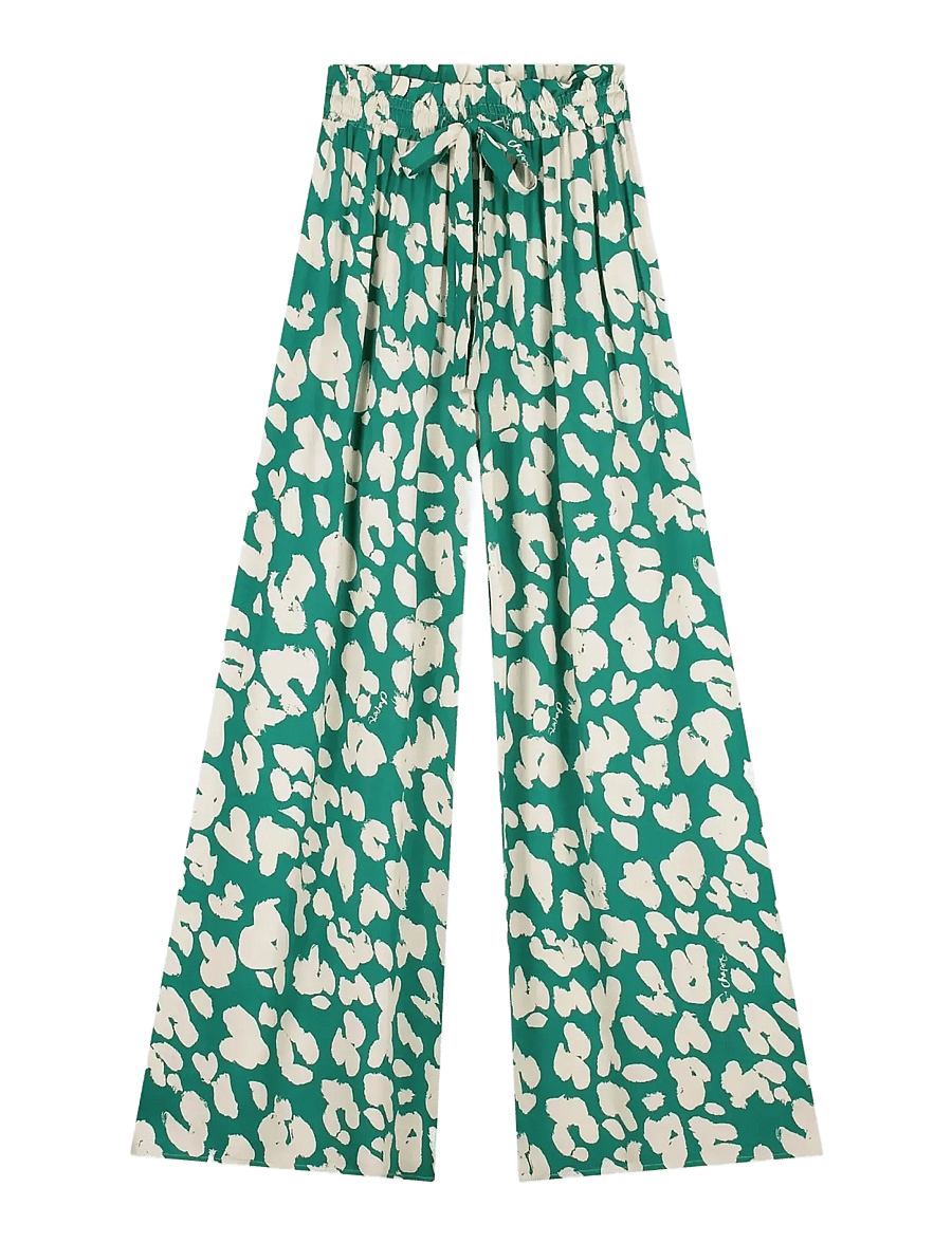 Fabienne Chapot - Palapa Trousers - bukser med brede ben - evergreen/cosy white - 1