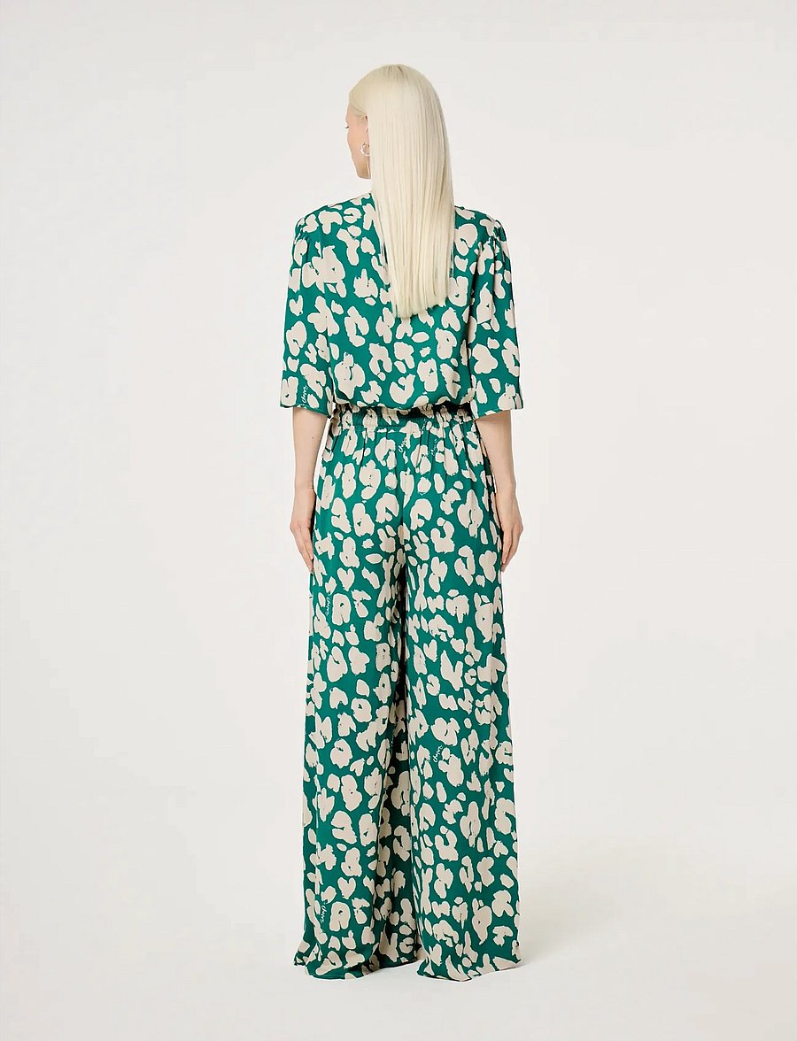 Fabienne Chapot - Palapa Trousers - bukser med brede ben - evergreen/cosy white - 3