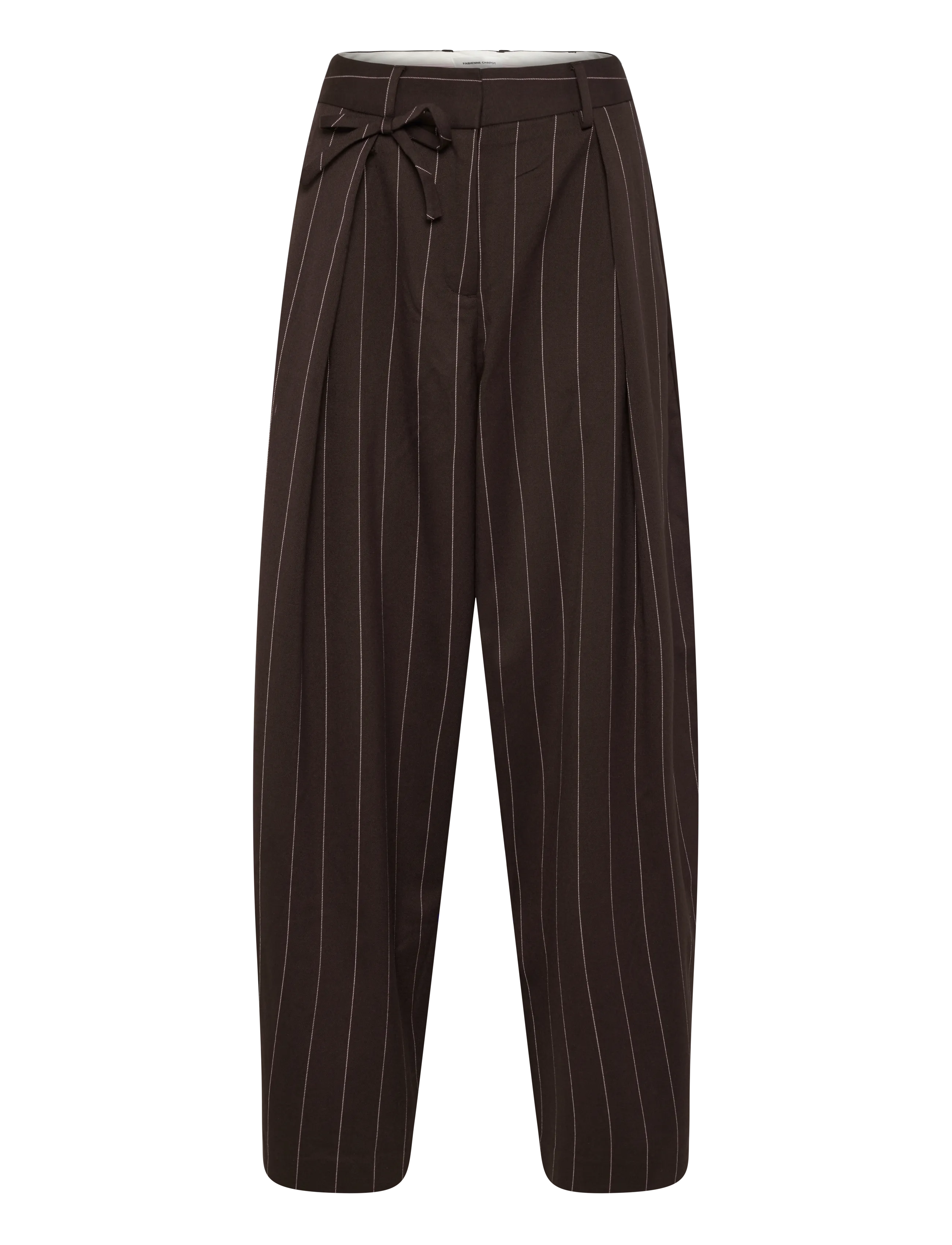 Fabienne Chapot Charlot Trousers, Kvinder, Vide Ben Plisserede Bukser, Brun, Str: 36
