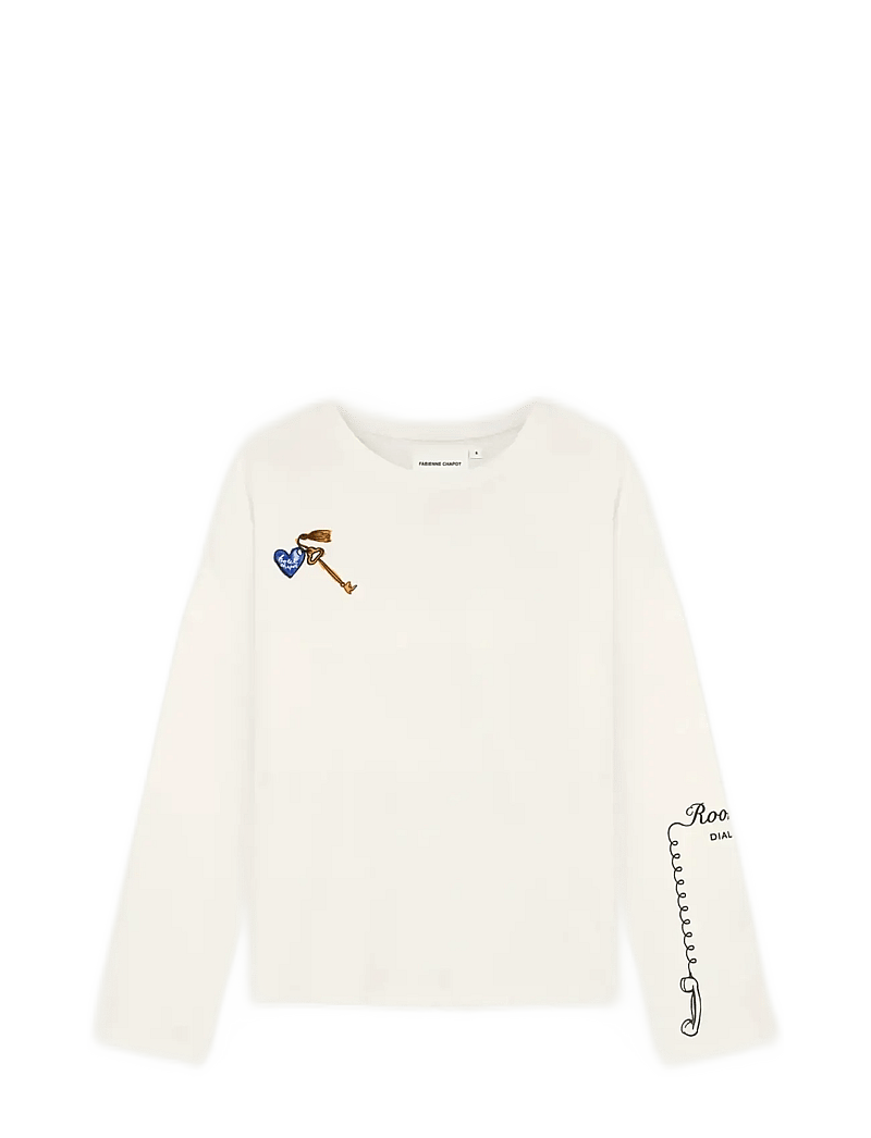 Fabienne Chapot - Phileine LS T-shirt - langærmede toppe - cosy white - 0