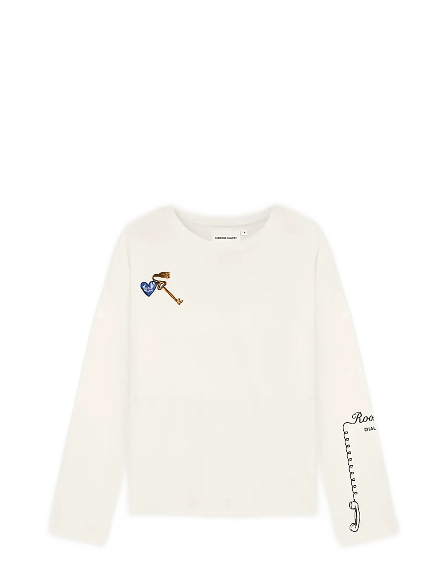 Fabienne Chapot - Phileine LS T-shirt - long-sleeved tops - cosy white - 0