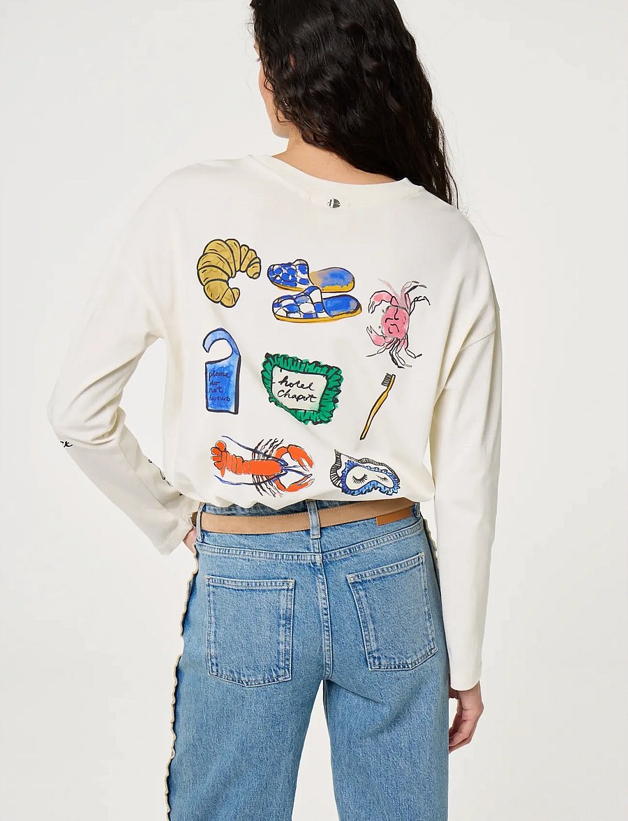 Fabienne Chapot - Phileine LS T-shirt - long-sleeved tops - cosy white - 3