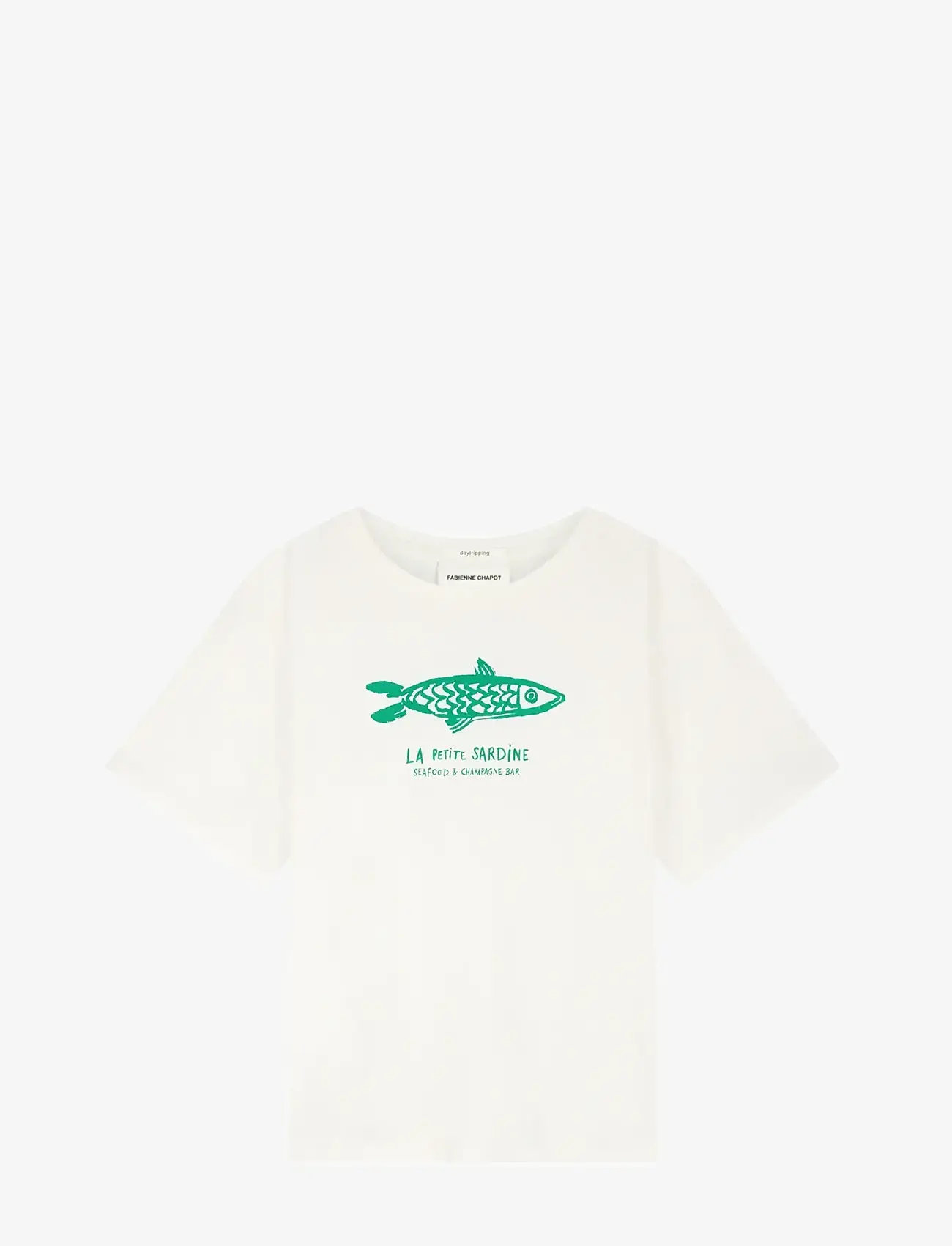 Fabienne Chapot - Fay T-shirt - t-shirts - cosy white/green - 1