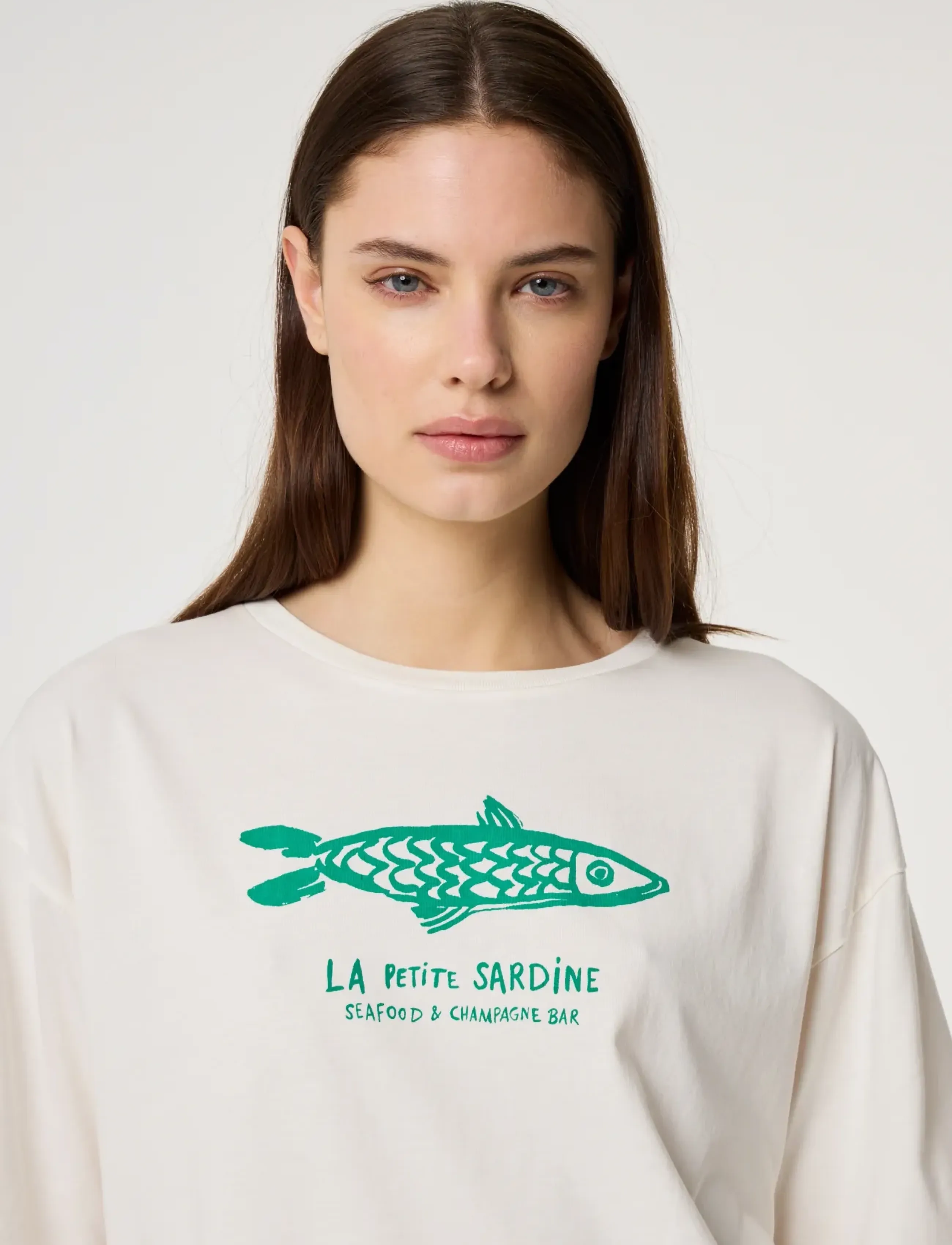 Fabienne Chapot - Fay T-shirt - t-särgid - cosy white/green - 3
