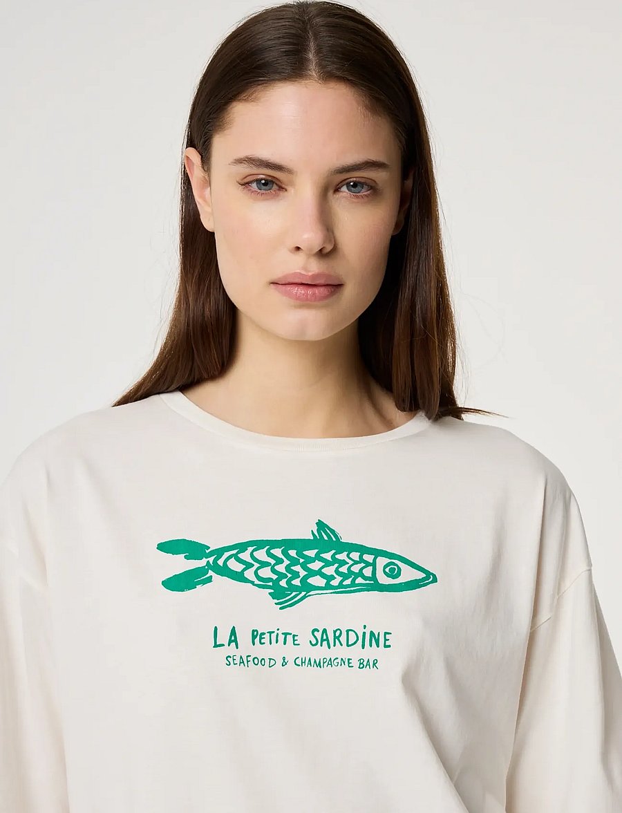Fabienne Chapot - Fay T-shirt - t-särgid - cosy white/green - 3
