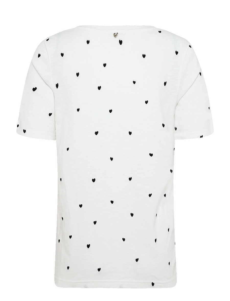 Fabienne Chapot - Phil V-Neck T-shirt - t-shirts - cosy white/black - 2
