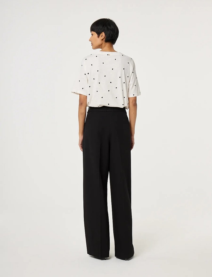 Fabienne Chapot - Phil V-Neck T-shirt - t-shirts - cosy white/black - 3