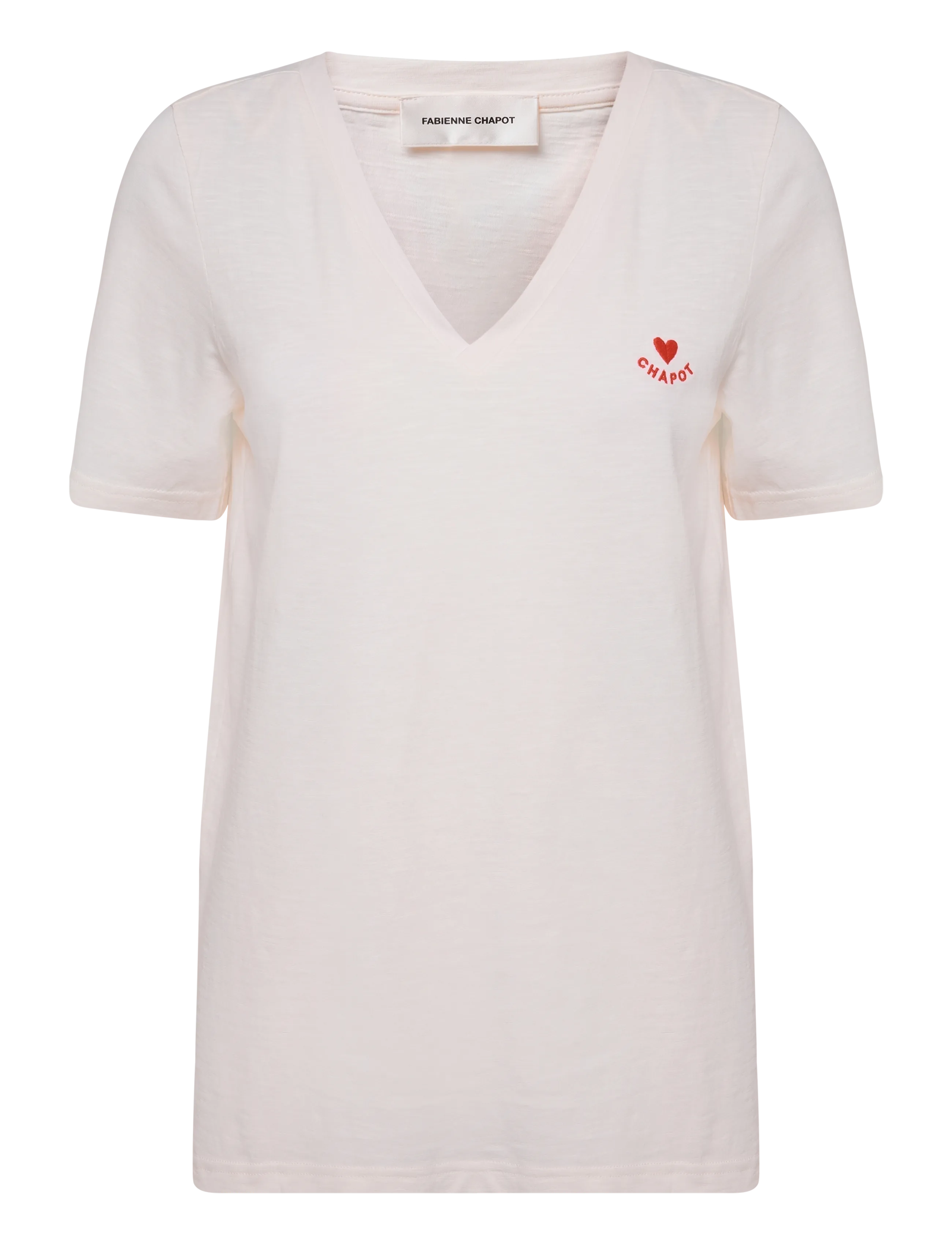Fabienne Chapot Phil V-Neck T-Shirt, S, T-shirts & Oberteile, Weiß - Short-sleeved, Frauen