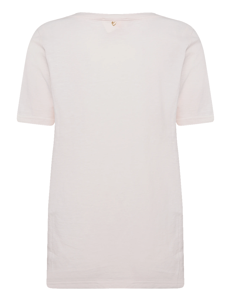 Fabienne Chapot - Phil V-Neck T-shirt - t-shirts - cosy white/red - 1