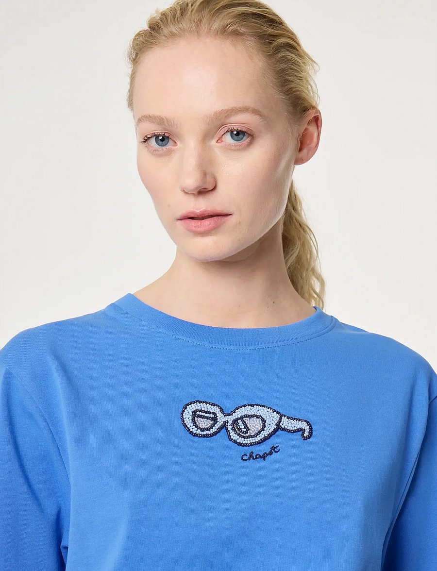Fabienne Chapot - Pearl T-shirt - t-shirts - marina blue - 3