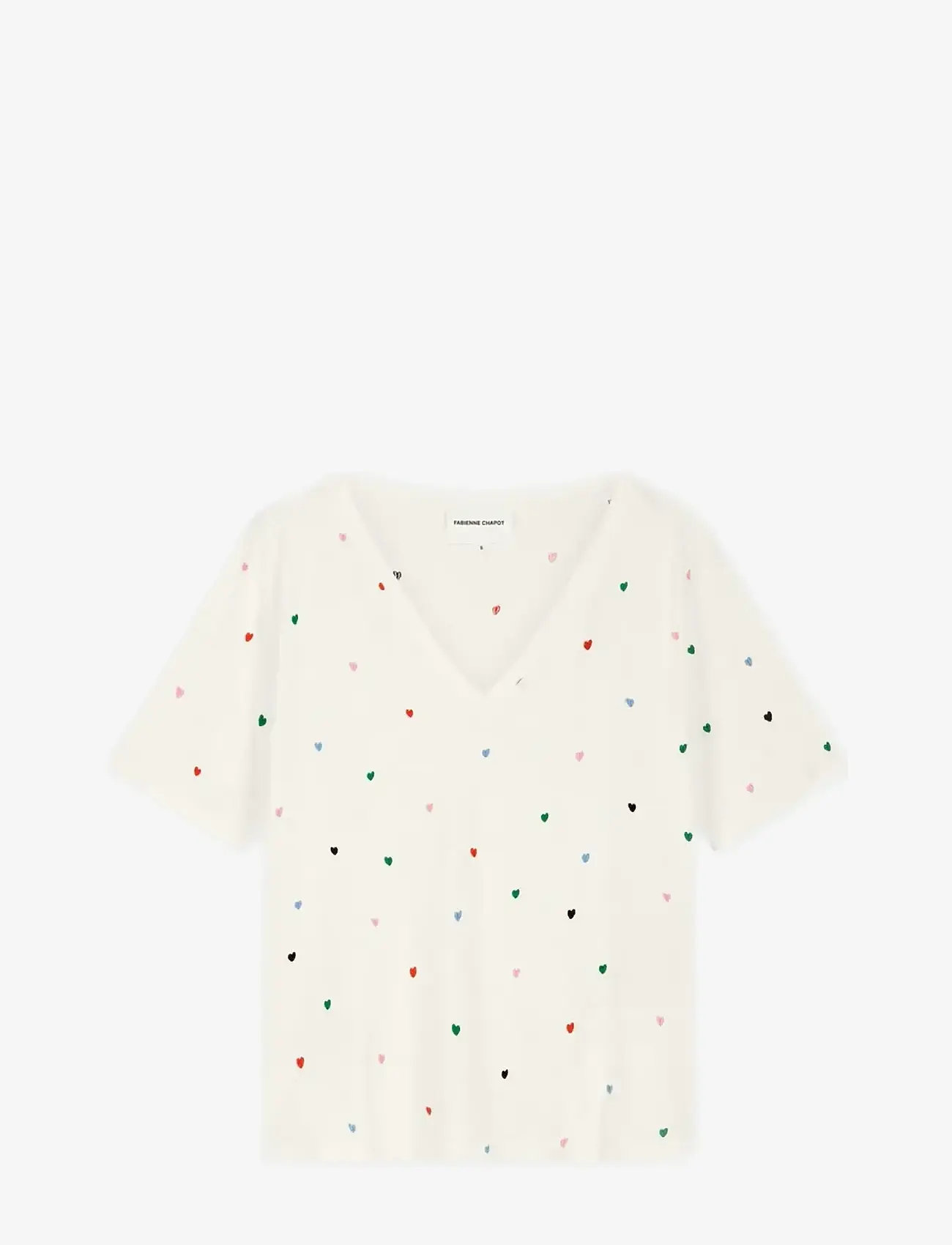 Fabienne Chapot - Phil V-Neck T-Shirt - t-shirts - cosy white - 1