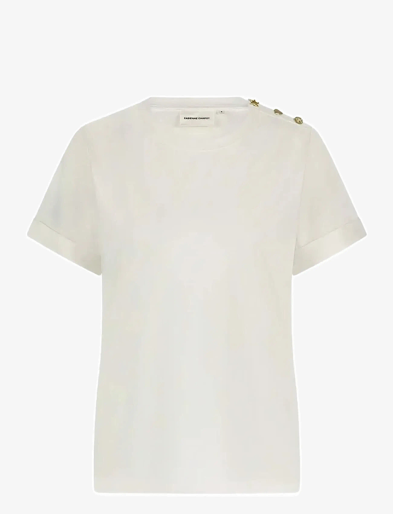 Fabienne Chapot - Phil V-Neck T-Shirt - t-shirts - cosy white - 1