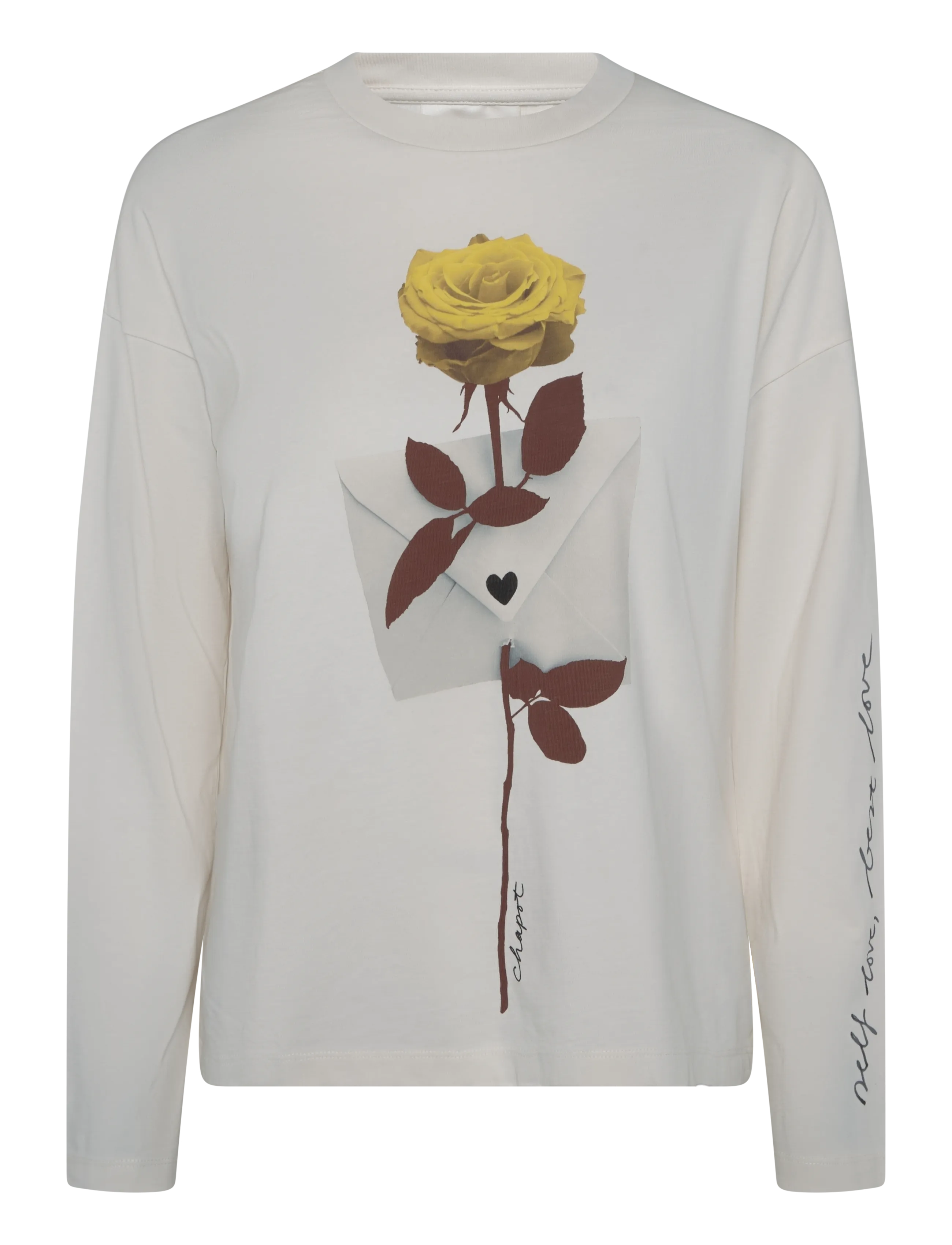 Fabienne Chapot Phileine Rose LS T-shirt - Tøj - COSY WHITE / white