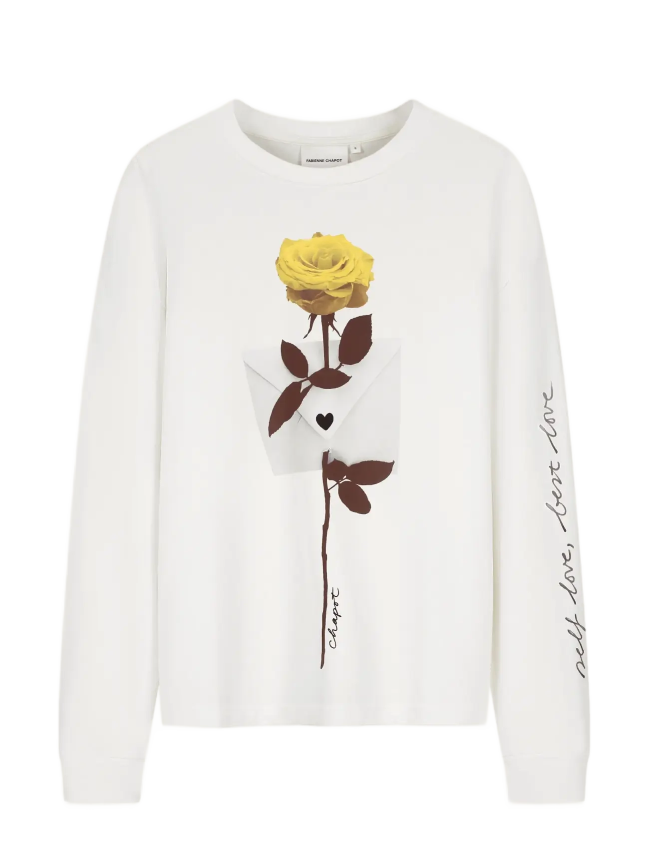 Fabienne Chapot Phileine Rose LS T-shirt - T-Shirts & Tops - COSY WHITE / white